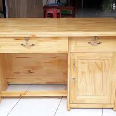 BÀN LÀM VIỆC GỖ CAO SU 1M