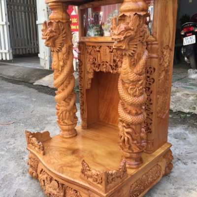 BÀN THỜ THẦN TÀI GÕ ĐỎ 80 HỔ PHÙ