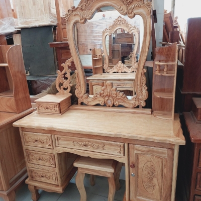 Bàn Trang Điểm Gõ Đỏ 1m1