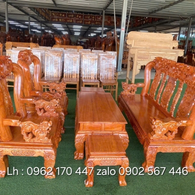 Salon Đào Gỗ Hương Đá Tay 12