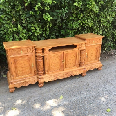 KỆ TI VI GỖ GÕ ĐỎ 2M