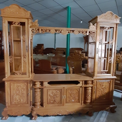 KỆ TIVI DÀN GÕ ĐỎ 2M4