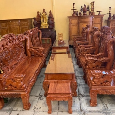 Salon Rồng Bát Tiên Hương Đá Tay 12