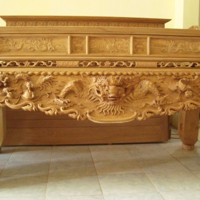 SẬP THỜ GÕ ĐỎ CHÂN 18 1M97