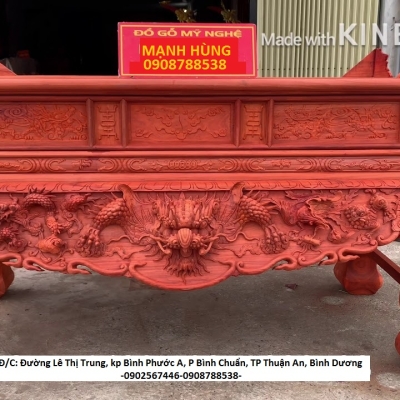 SẬP THỜ HƯƠNG ĐỎ CHÂN 14 1M76