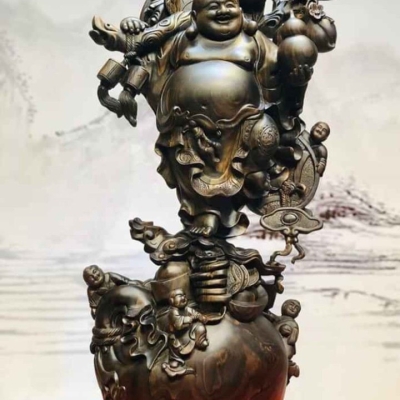 Siêu phẩm di lạc gỗ mun