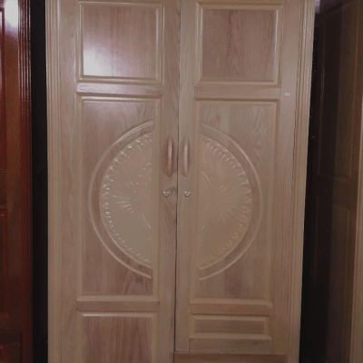 Tủ Quần Áo Gỗ Sồi Phủ 2 Cánh